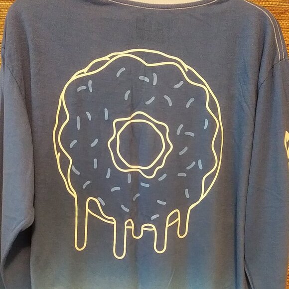 Fresh Laundry Blue Ombre Long Sleeve Tee Shirt - Size Large - Picture 5 of 12